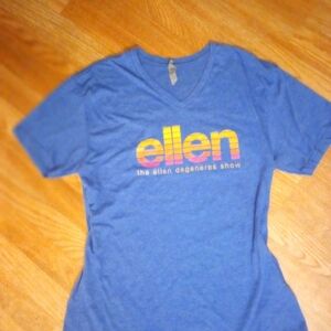 Ellen DeGeneres Show Tee S/S size  jrs.ladies XL. Blue